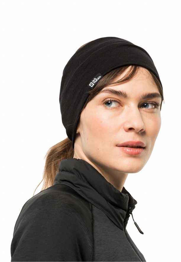Black Jack Wolfskin Merino Women Headband | 67227528