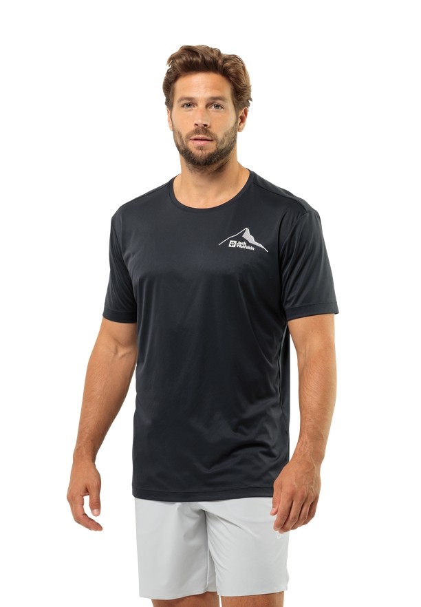 Black Jack Wolfskin Peak Graphic Men T Shirts | 24730477