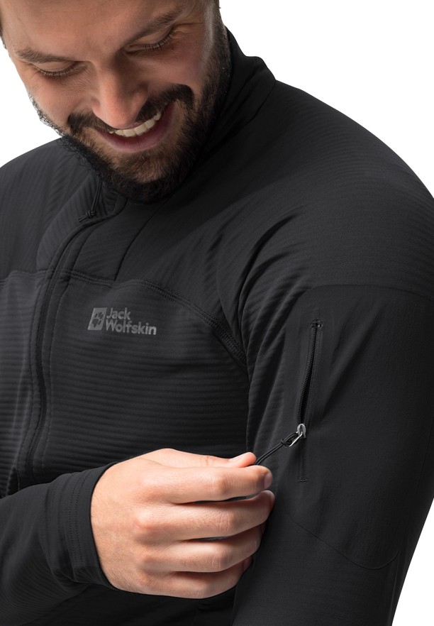 Black Jack Wolfskin Prelight Fz Men Fleece Jackets | 32396263