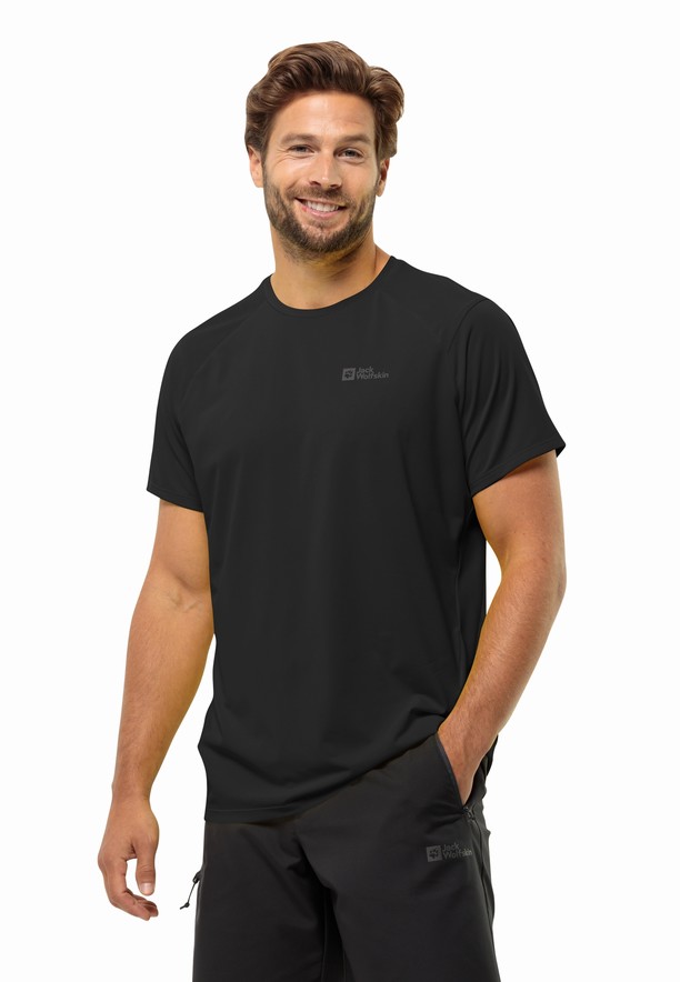 Black Jack Wolfskin Prelightrail Men T Shirts | 27650956