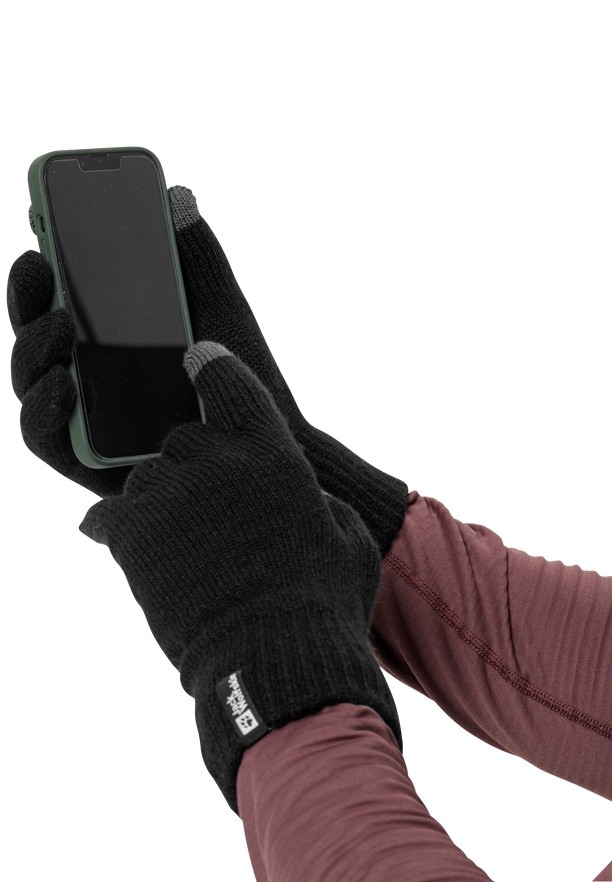 Black Jack Wolfskin Rib Women Gloves | 23594924