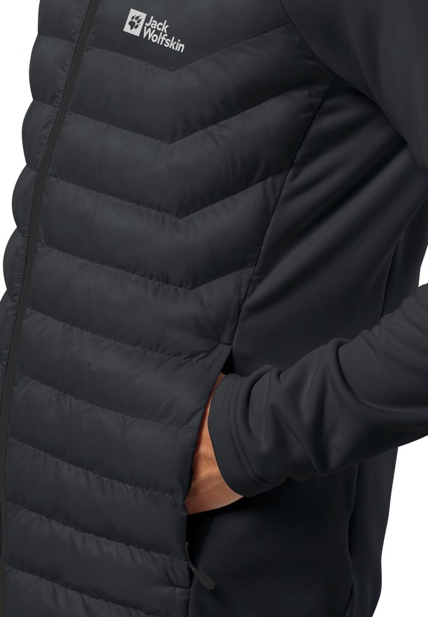 Black Jack Wolfskin Routeburn Pro Hybrid Men Jackets | 82619479