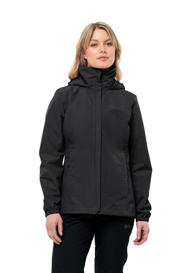 Black Jack Wolfskin Stormy Point 2l Women Rain Jackets | 46972543