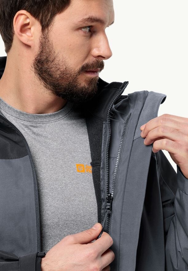 Black Jack Wolfskin Taubenberg 3in1 Men Jackets | 24177028