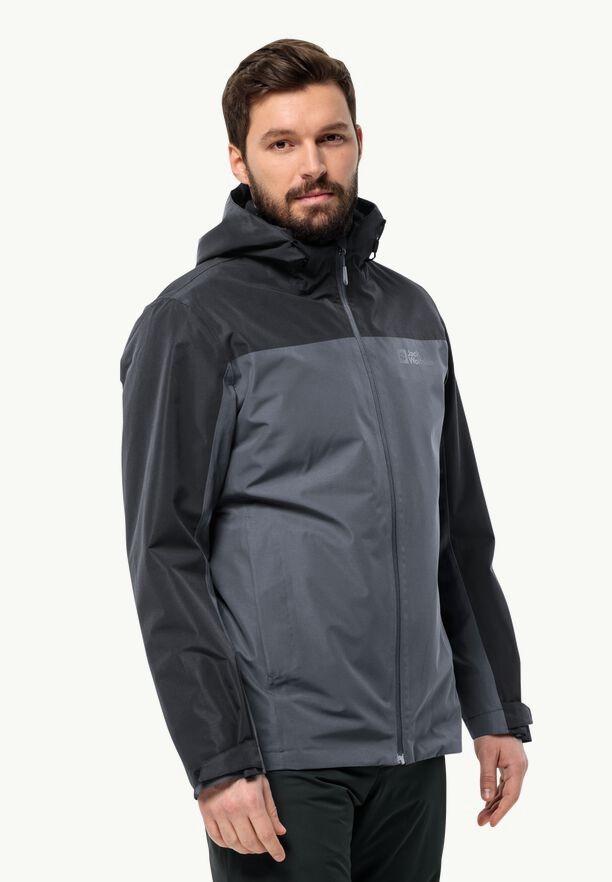 Black Jack Wolfskin Taubenberg 3in1 Men Jackets | 24177028