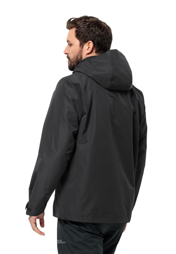 Black Jack Wolfskin Taubenberg 3in1 Men Jackets | 65170890