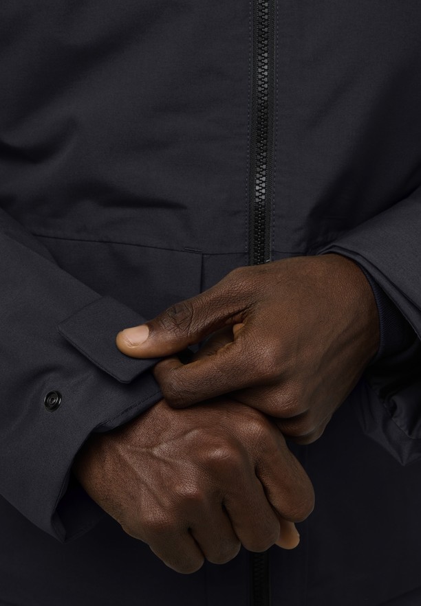Black Jack Wolfskin Tempeltor Men Rain Jackets | 47355302