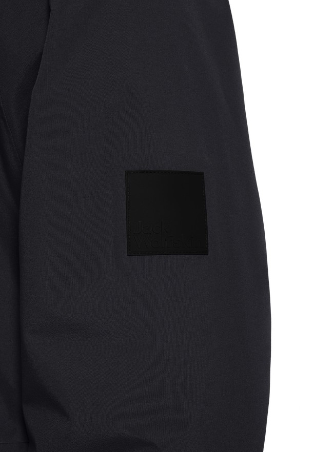 Black Jack Wolfskin Tempeltor Men Rain Jackets | 47355302