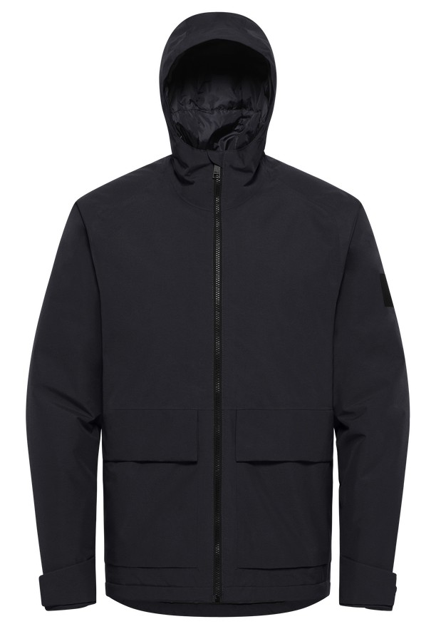 Black Jack Wolfskin Tempeltor Men Rain Jackets | 47355302