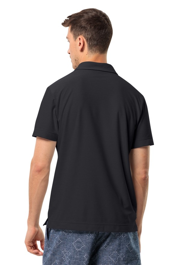 Black Jack Wolfskin Terral Men Polo Shirts | 44890436
