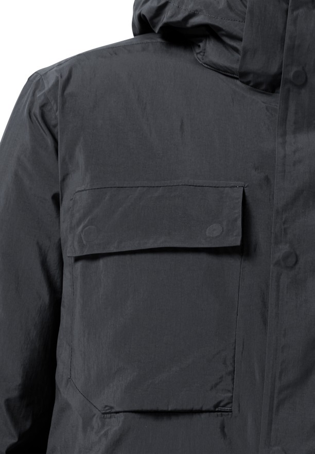 Black Jack Wolfskin Textor Utility Men Winter Jackets | 83700495