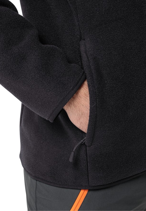 Black Jack Wolfskin Waldsteig Fz Men Fleece Jackets | 35398130