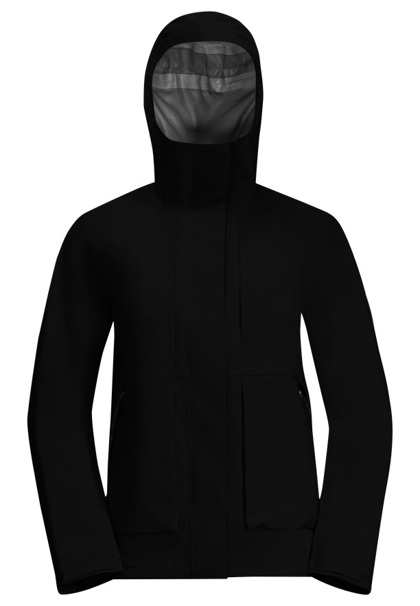 Black Jack Wolfskin Wandermood 3l Women Rain Jackets | 66605831