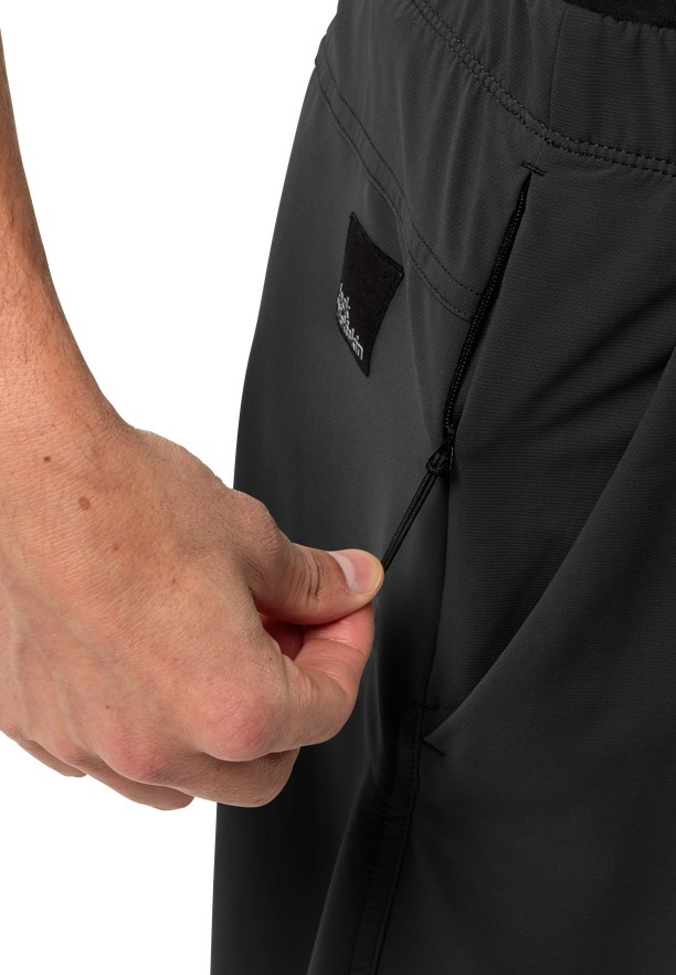 Black Jack Wolfskin Wandermood Men Shorts | 84409699