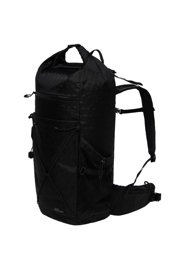 Black Jack Wolfskin Wandermood Rolltop 30 Men Hiking Backpack | 45935051