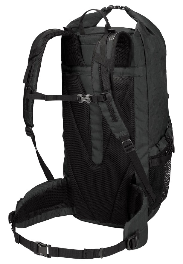 Black Jack Wolfskin Wandermood Rolltop 30 Men Hiking Backpack | 45935051