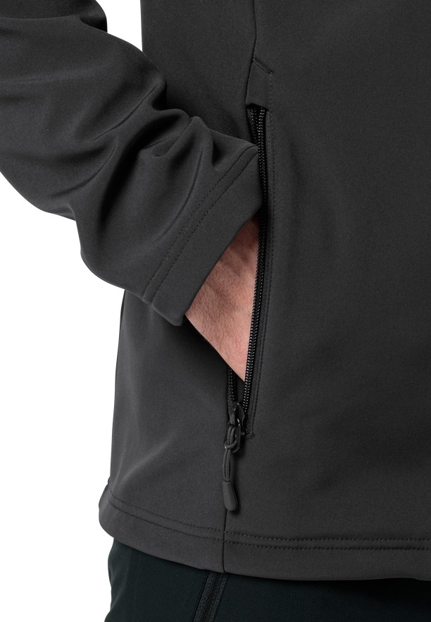 Black Jack Wolfskin Whirlwind Men Softshell Jackets | 46762671