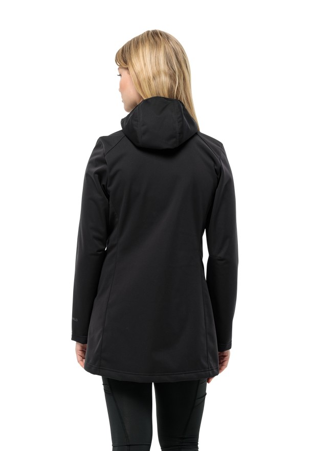 Black Jack Wolfskin Windhain Women Softshell Jackets | 88507460