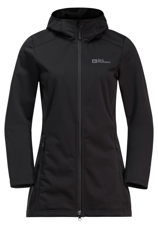 Black Jack Wolfskin Windhain Women Softshell Jackets | 88507460