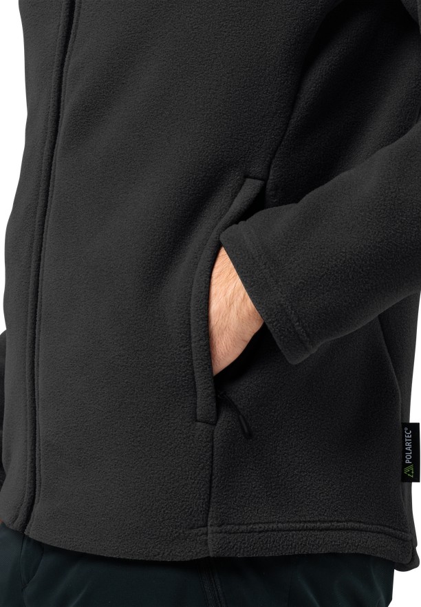 Black Jack Wolfskin Winterstein Fz Men Fleece Jackets | 92714651