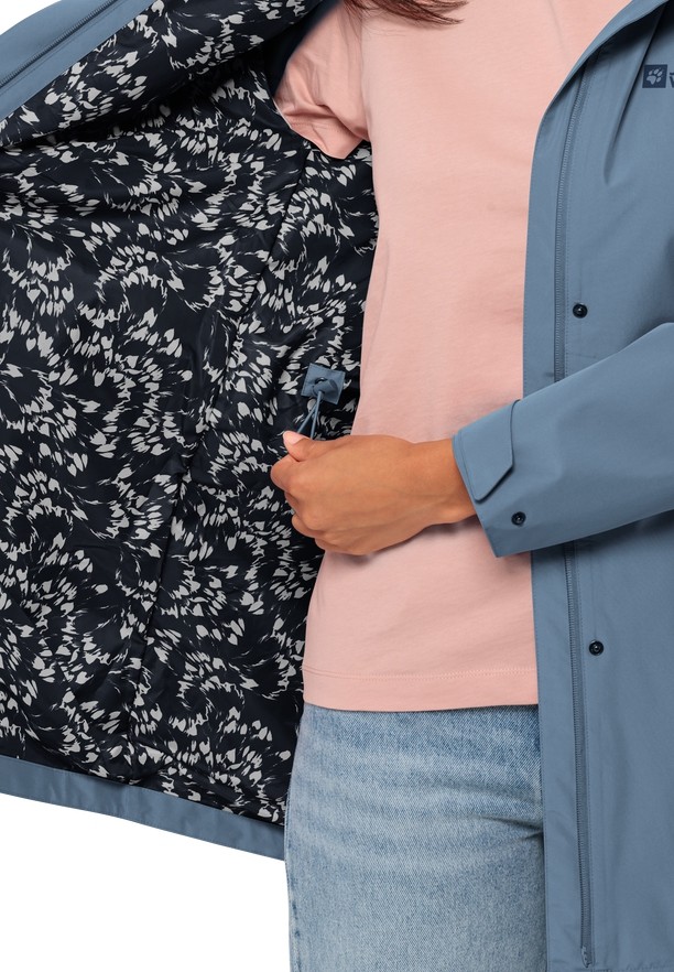 Blue Jack Wolfskin Cape West Women Rain Coats | 95957885