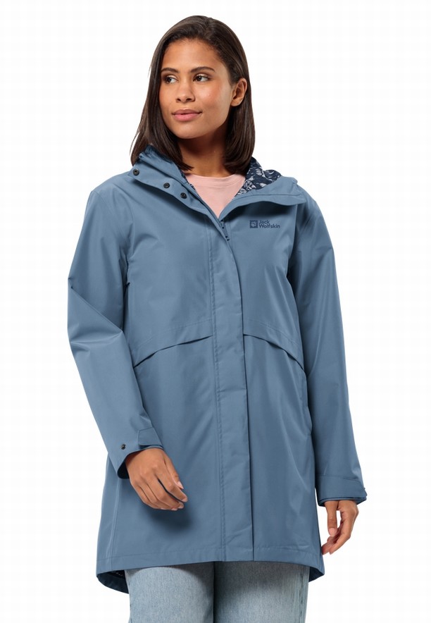 Blue Jack Wolfskin Cape West Women Rain Coats | 95957885