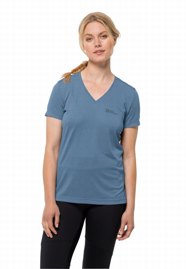 Blue Jack Wolfskin Crosstrail Women T Shirts | 21566289