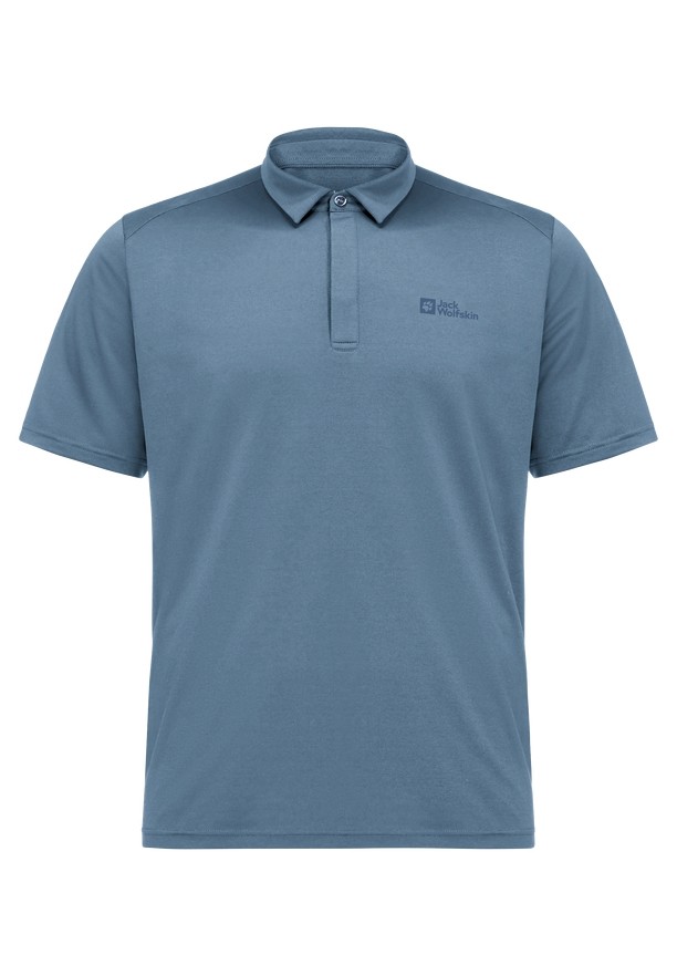 Blue Jack Wolfskin Delgami Men Polo Shirts | 97522639