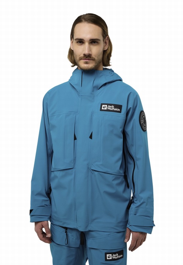 Blue Jack Wolfskin Expdn 3l Women Rain Jackets | 60294814