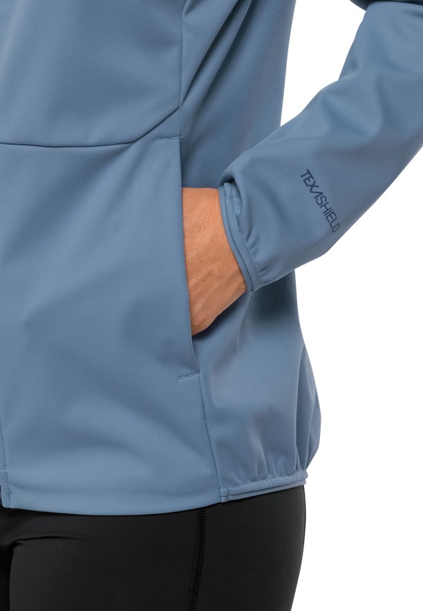 Blue Jack Wolfskin Feldberg Hoody Women Softshell Jackets | 18731724