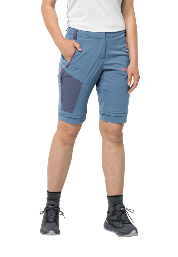 Blue Jack Wolfskin Glastal Zip Away Women Hiking Pants | 17445056
