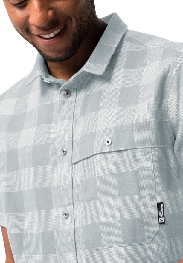 Blue Jack Wolfskin Highlands Men Shirts | 98885191