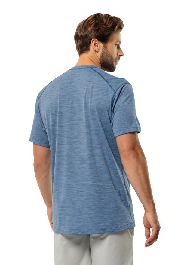 Blue Jack Wolfskin Kammweg Graphic S/s Men T Shirts | 72109857