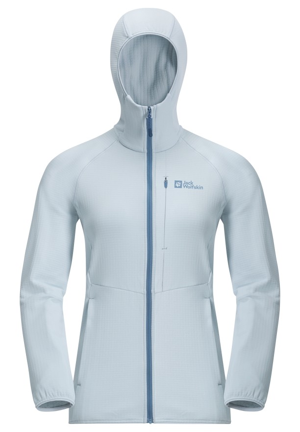 Blue Jack Wolfskin Kolbenberg Hooded Fz Women Fleece Jackets | 18387136