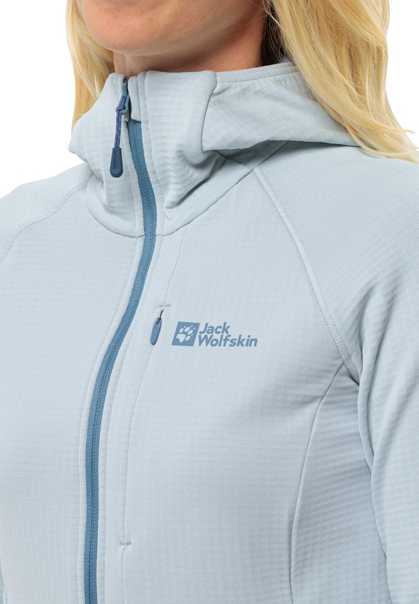 Blue Jack Wolfskin Kolbenberg Hooded Fz Women Fleece Jackets | 18387136