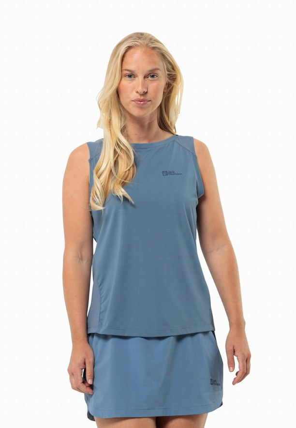 Blue Jack Wolfskin Prelight Chill Women Tank Top | 59857193