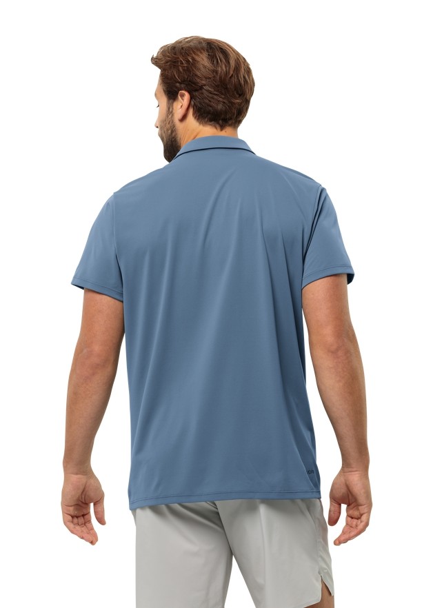 Blue Jack Wolfskin Prelight Trail Men Polo Shirts | 53205944