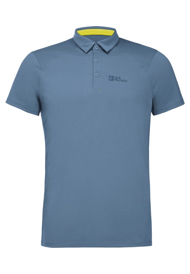 Blue Jack Wolfskin Prelight Trail Men Polo Shirts | 53205944
