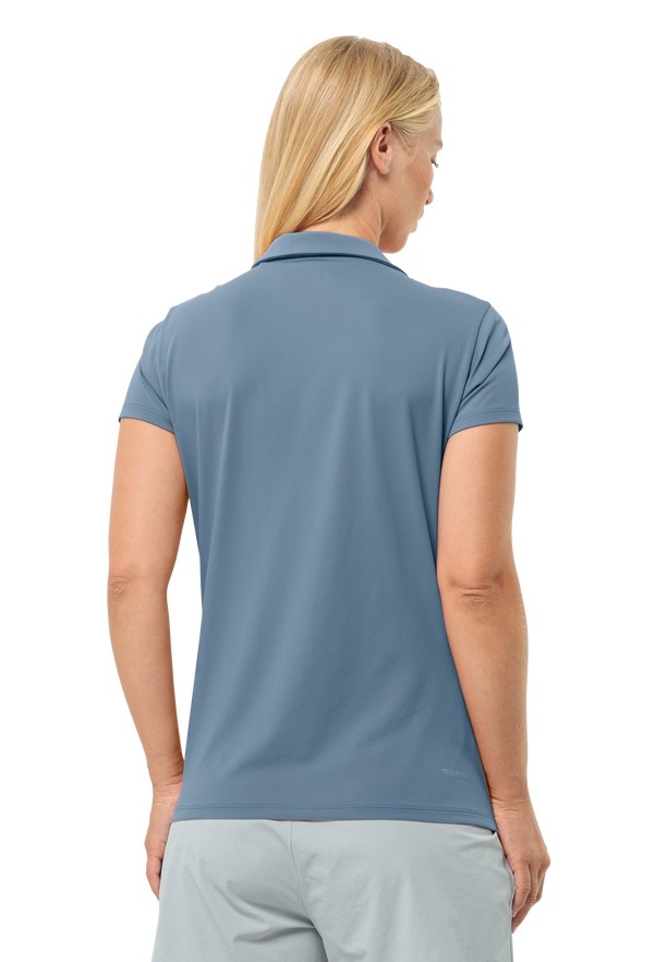 Blue Jack Wolfskin Prelight Trail Women Polo Shirts | 42501224