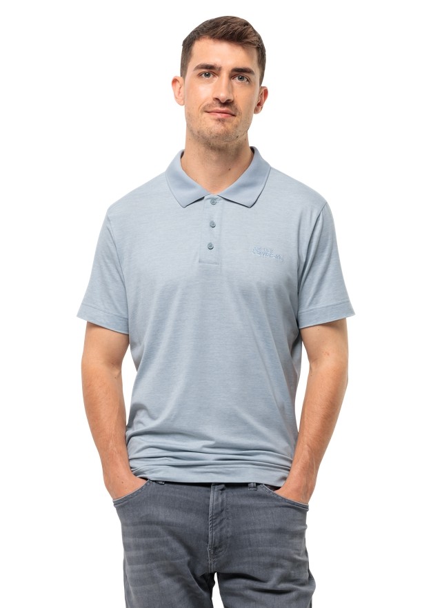 Blue Jack Wolfskin Travel Men Polo Shirts | 16447825