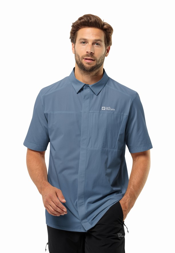 Blue Jack Wolfskin Vandra S/s Men Shirts | 56047015