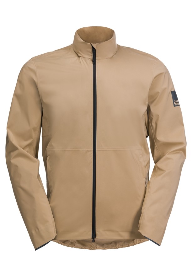 Brown Jack Wolfskin Bike Commute 2.5l Men Rain Jackets | 43049260