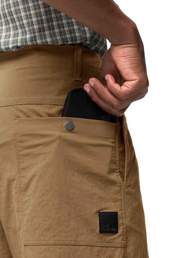 Brown Jack Wolfskin Desert Men Shorts | 69968616