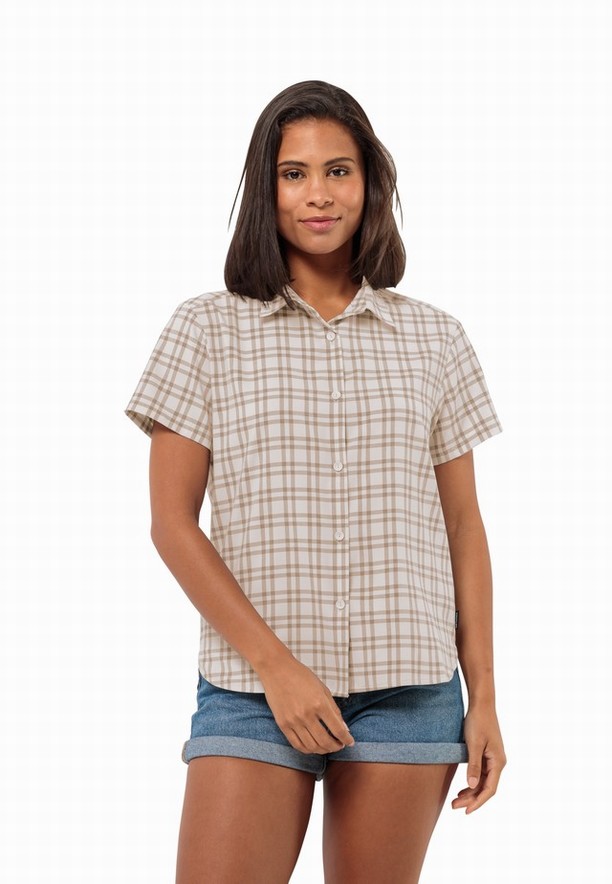 Brown Jack Wolfskin Febla Women Shirts | 90770728