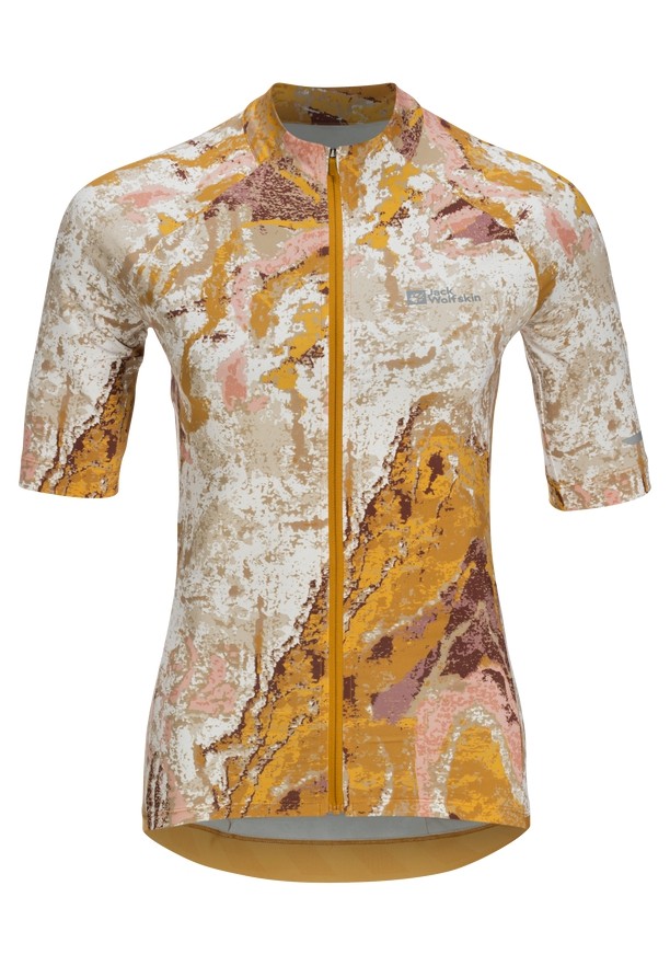 Brown Jack Wolfskin Gravex Printed Fz S/s Women Shirts | 43863408