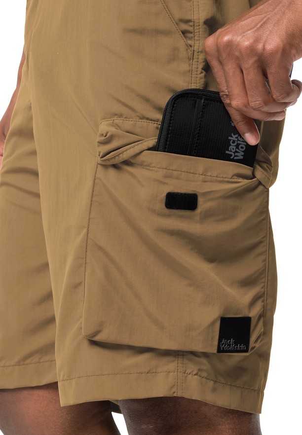 Brown Jack Wolfskin Kalahari Cargo Men Shorts | 46380560