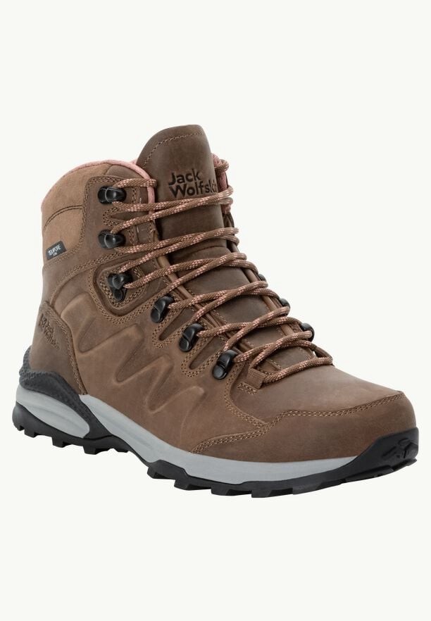 Brown Jack Wolfskin Refugio Prime Texapore Mid Women Hiking Shoes | 36587566