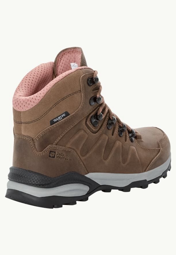 Brown Jack Wolfskin Refugio Prime Texapore Mid Women Hiking Shoes | 36587566