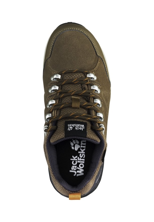 Brown Jack Wolfskin Refugio Texapore Low Women Hiking Shoes | 85446472