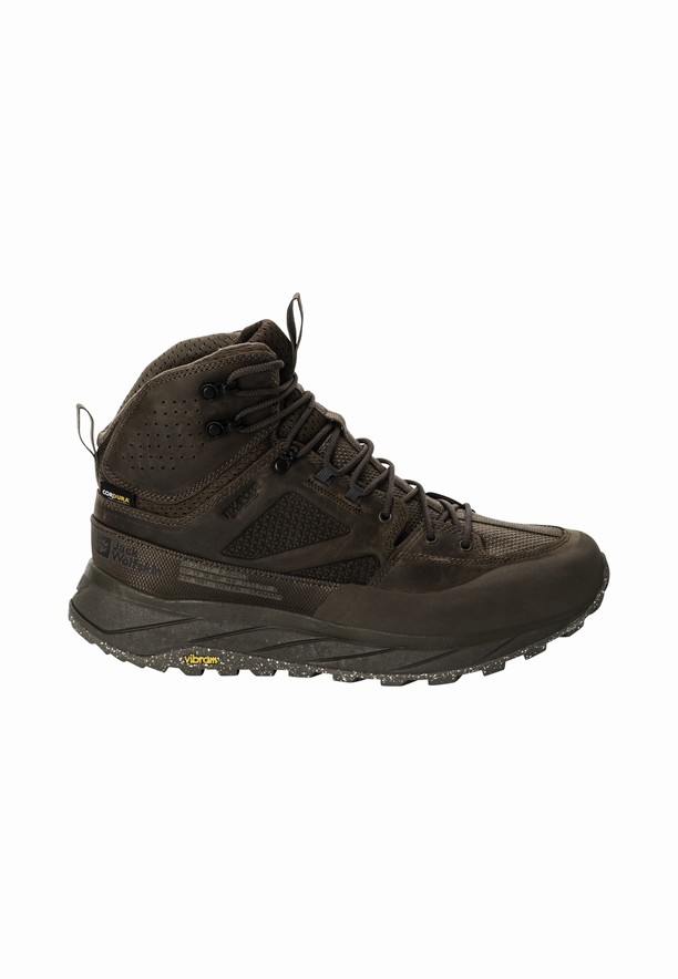 Brown Jack Wolfskin Terraquest Texapore Mid Men Hiking Shoes | 89550970